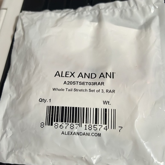 Alex and Ani Whale Tail Stretch set of 3 - Picture 2 of 4